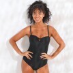 Цільний однотонний купальник Solaro зі знімними бретельками