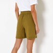 Muślinowe szorty z szerokimi nogawkami i wysoką gumką w pasie