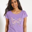 Футболка з принтом метелика посередині