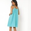 Mušelínové krátké šaty s ramínky na zavázání