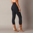 Legginsy 3/4 z makramą i gumką w pasie