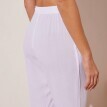 Jednobarevné rovné kreponové kalhoty