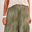Fustă lungă cu volane din muselină