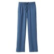 Pantaloni 7/8 de culoare uni cu talie elastică