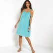 Mušelínové krátké šaty s ramínky na zavázání