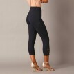 Legginsy 3/4 z makramą i gumką w pasie
