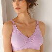 Комплект із 2 бавовняних бюстгальтерів з напівпідкладкою та ажурною обробкою, без кісточок