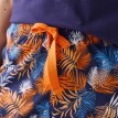 Pantaloni de pijama 3/4 cu talie elastică și imprimeu tropical