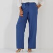 Pantaloni 7/8 de culoare uni cu talie elastică