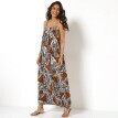 Długa, przewiewna sukienka z nadrukiem