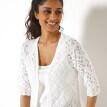 Ažúrový kardigan s 3/4 rukávmi
