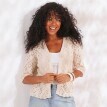 Ažúrový kardigan s 3/4 rukávmi
