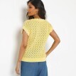 Áttört blúz V-nyakkal