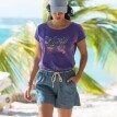 T-shirt z nadrukiem motyla