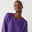 Pulovr s lodičkovým výstřihem, z hladkého úpletu