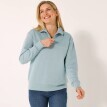 Mikina z česaného moltonu se stojáčkem na zip
