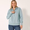 Mikina z česaného moltonu se stojáčkem na zip