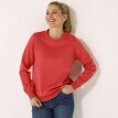 Bluza ze szczotkowanej bawełny z okrągłym dekoltem