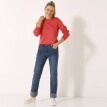 Bluza ze szczotkowanej bawełny z okrągłym dekoltem