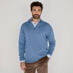 Pulóver z vlny merino so stojačikom na zips