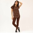 Dlouhé tričko s krátkými rukávy a potiskem