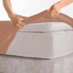 Jednobarevné perkálové napínací prostěradlo, hloubka rohů 40 cm