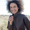 Mikina se stojáčkem na zip, z úpletu Milano
