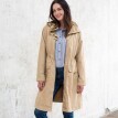 Parka ușoară, impermeabilă, cu glugă detașabilă și fermoar