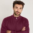 Jednobarevná mikina z česaného moltonu na zip