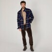 Flanelová kockovaná bunda na zips