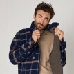 Flanelová kockovaná bunda na zips