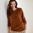 Fleecové pyžamo s kalhotami a leopardím motivem