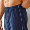 Pantaloni de pijama de culoare solidă cu ornamente contrastante