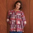 Halenka s dlouhými rukávy a patchwork potiskem