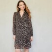Rozšířené šaty s potiskem leopardího vzoru