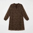 Rozšířené šaty s potiskem leopardího vzoru