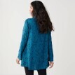 Rozšířená košilová tunika s knoflíky a minimalistickým potiskem