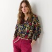 Košile na knoflíčky s potiskem květin, recyklovaný polyester