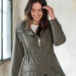 Parka ușoară, impermeabilă, cu glugă detașabilă și fermoar