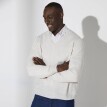 Sweter z dekoltem w szpic, 80% wełna, 20% poliamid