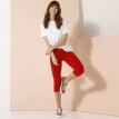 Pantaloni 3/4 de culoare solidă