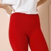 Pantaloni 3/4 de culoare solidă
