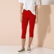Pantaloni 3/4 de culoare solidă