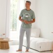 Pantaloni de pijama lungi de culoare uni