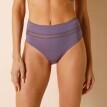 Majtki Confidence Lingerie® Paia z mikrofibry i haftowanego tiulu z wysokim stanem, 2 sztuki