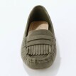 Mocasini din piele întoarsă cu franjuri