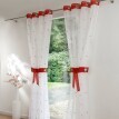 Вуальова штора з вишивкою листя