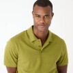Tricou polo uni din tricot pique, cu mâneci scurte