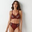Biustonosz półusztywniany Confidence Lingerie Caminata z haftem, bez fiszbin