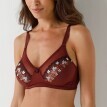 Biustonosz półusztywniany Confidence Lingerie Caminata z haftem, bez fiszbin